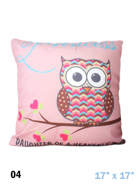 Owl Print Cushion & Filler